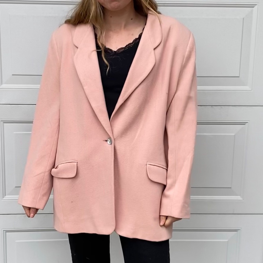 vintage pink wool blazer